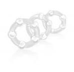 coBeaded C Rings 3 Piece Clear